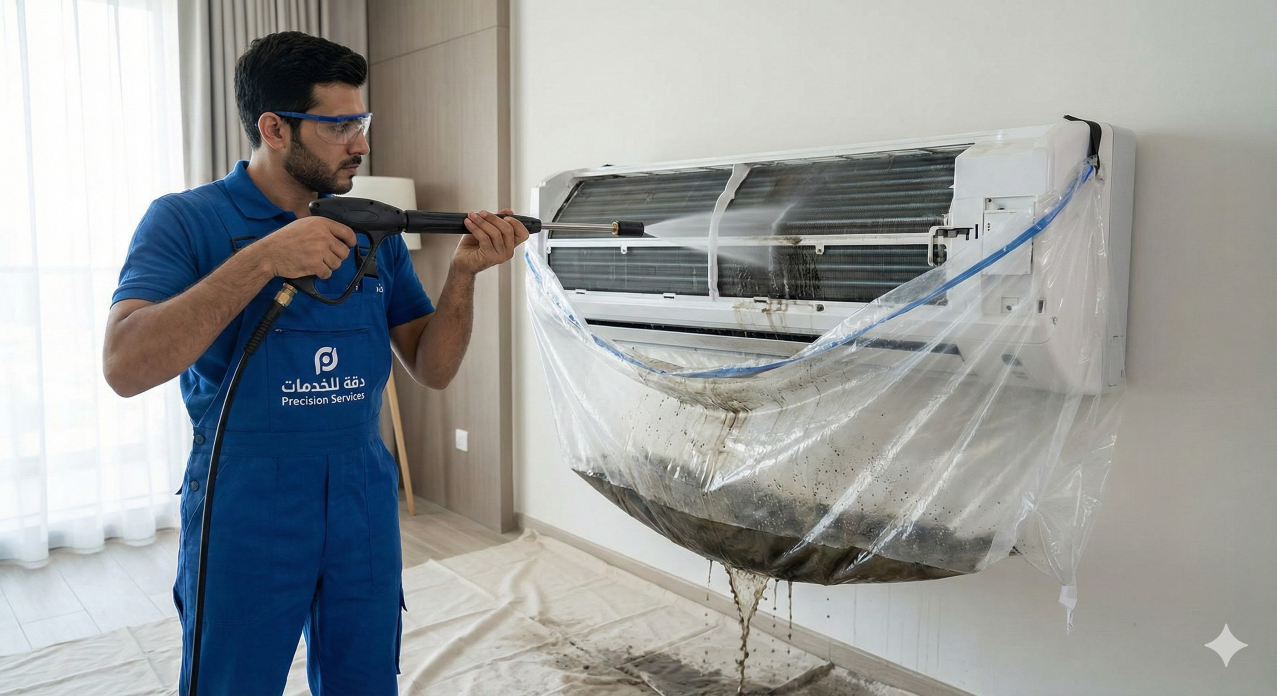 تنظيف مكيفات سبليت لرفع كفاءة التبريد وخفض استهلاك الطاقة