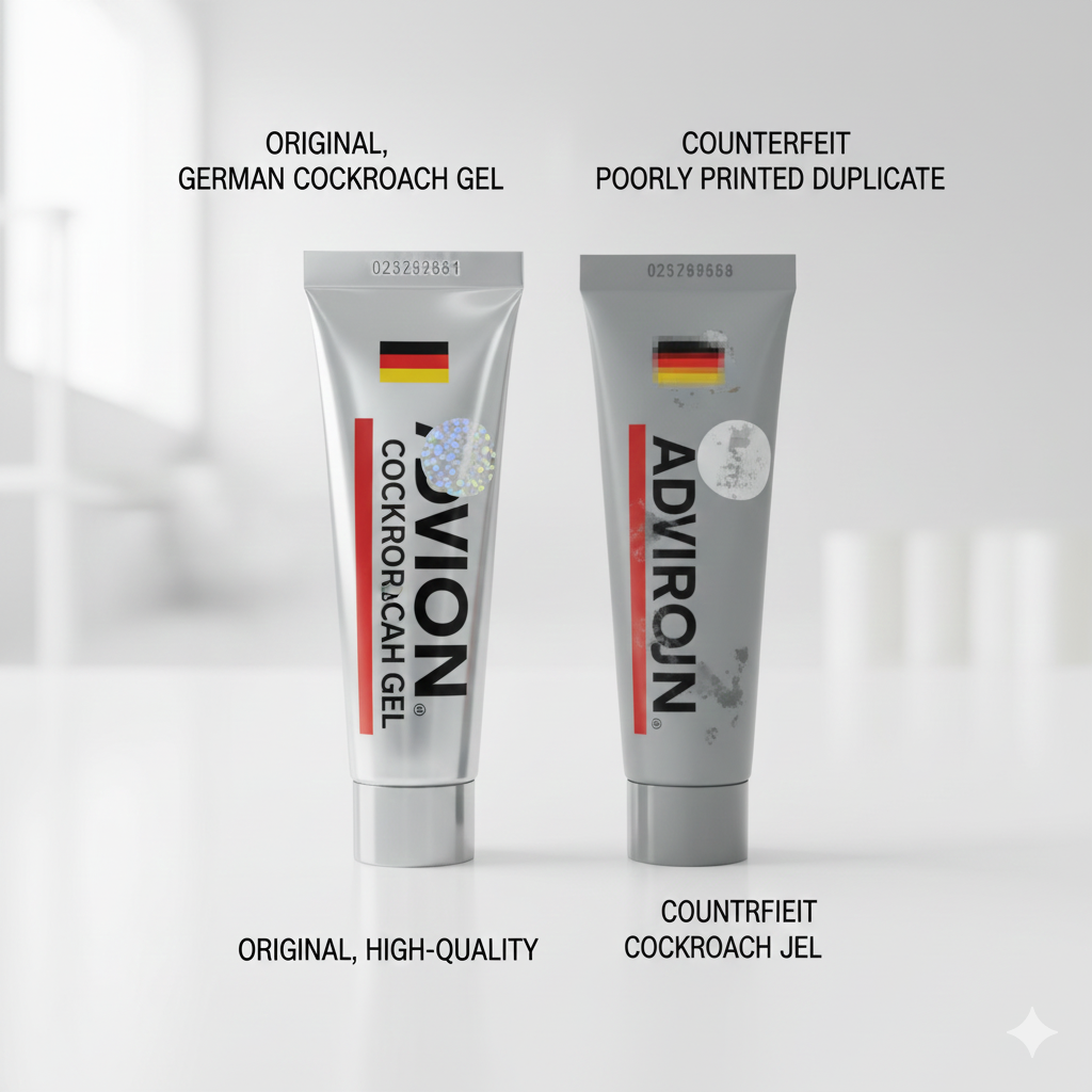 سم الصراصير الاصلي: دليلك الفني للتمييز بين المبيد الأصلي والمقلد لضمان الأمان والفعالية