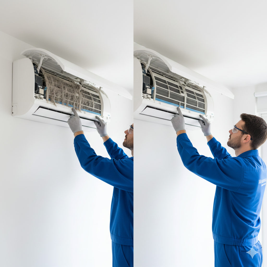 طريقة تنظيف مكيف سبلت في المنزل لرفع كفاءة التبريد